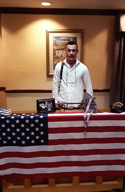 Veteran David Haave playing piano for Fallen Soldiers -- David Haave